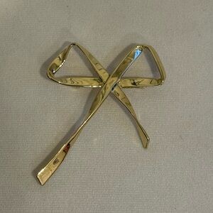 Anthropologie Gold Bow Brooch